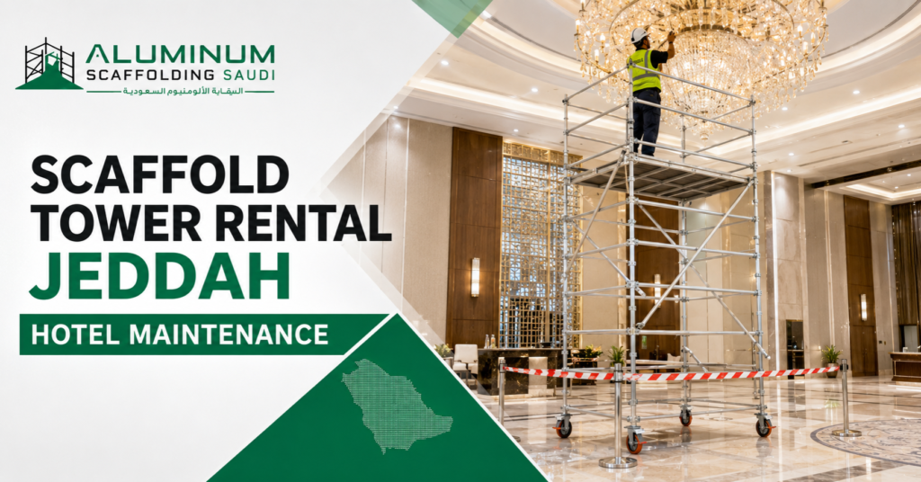 Aluminium Scaffold Tower Rental for Hotel Maintenance in Jeddah