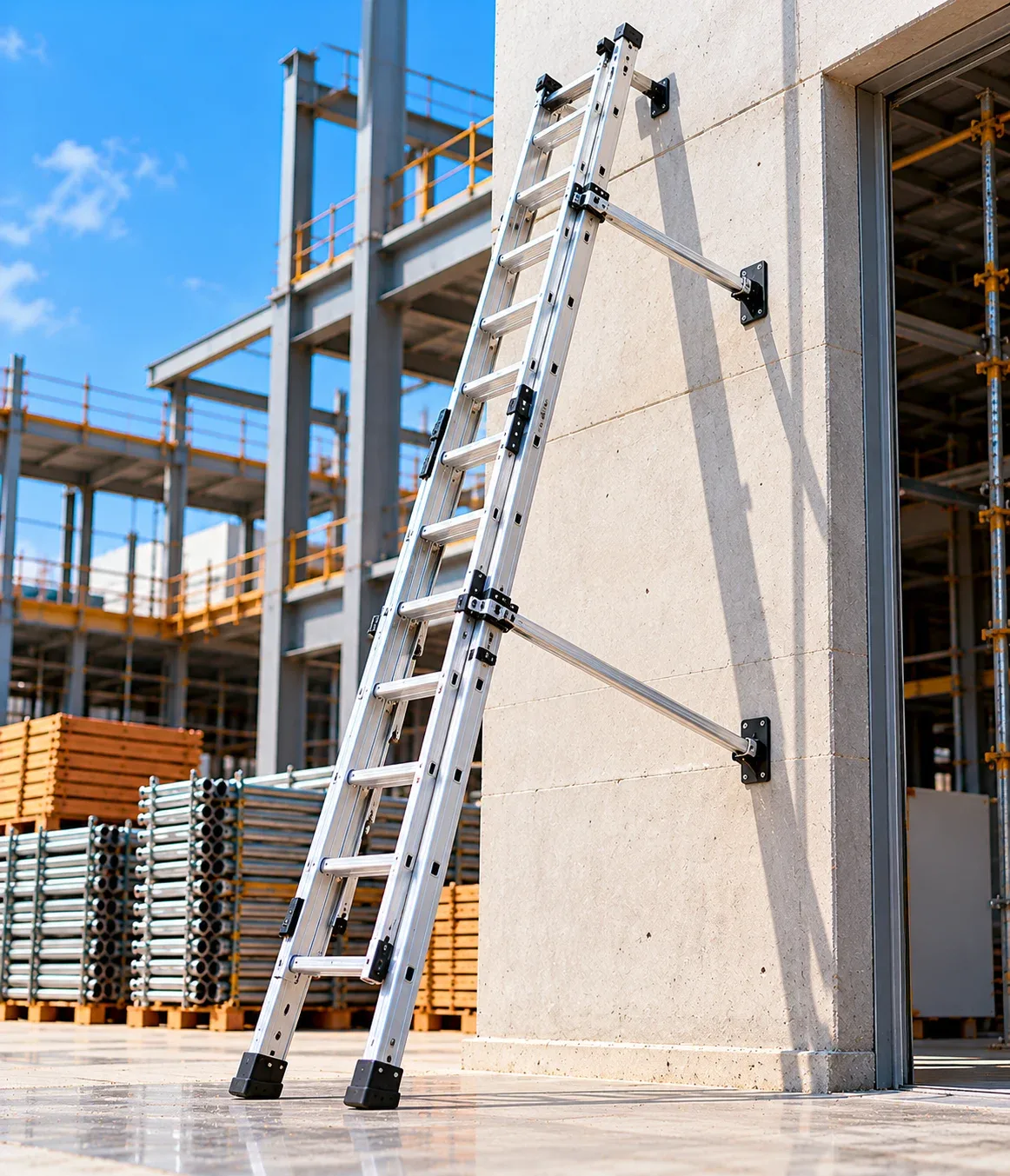 Aluminium Wall Supporting Extension Ladder Across Saudi Arabia