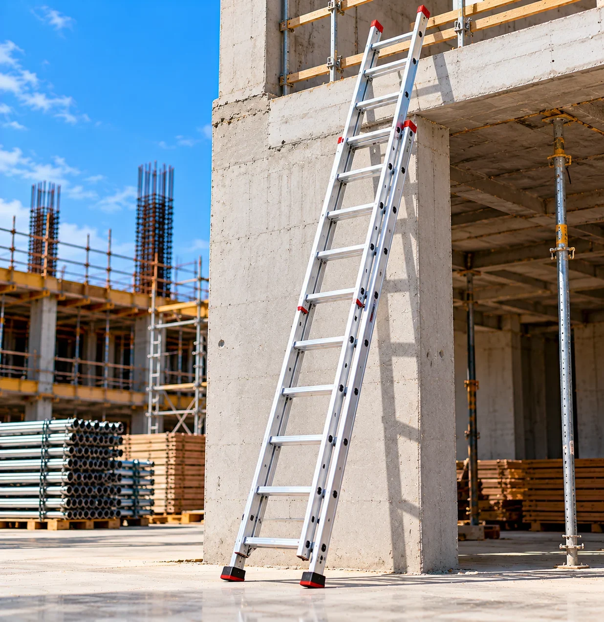 Double Section Straight Aluminium Ladder Saudi Arabia